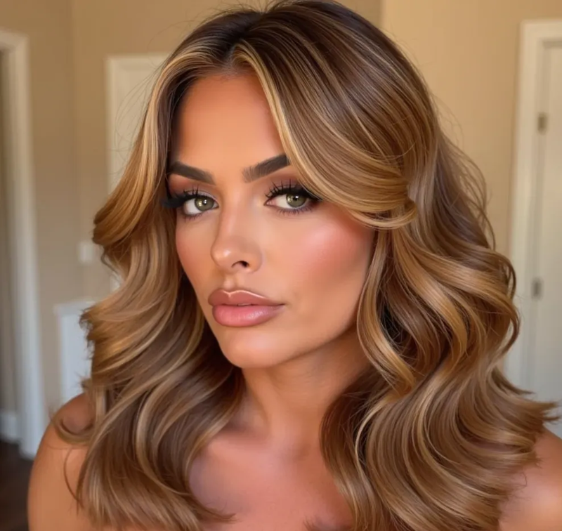 Mandy Rose, Curled wavy layers cascading down h....png